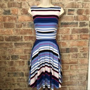 Flowy stripped circle dress